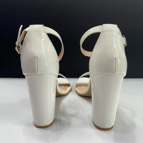 Forever White Block Heels Size 8.5 NIB - Picture 6 of 12